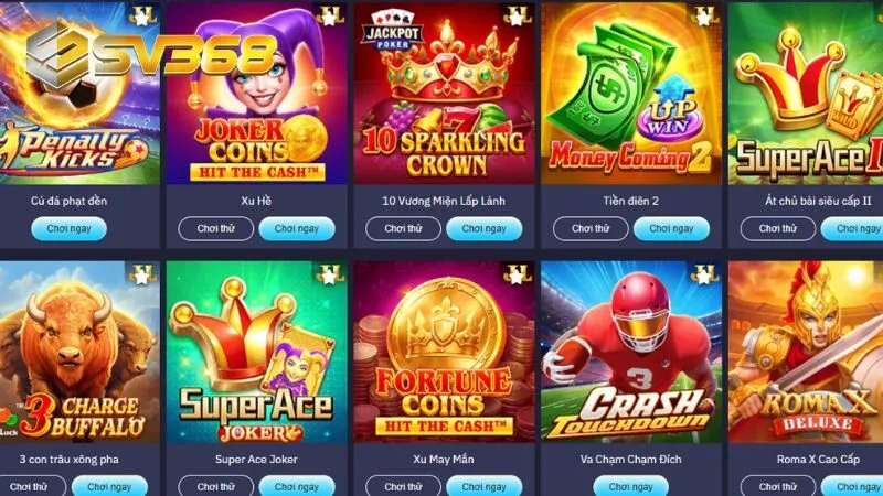 Bùng nổ quay hũ tại sảnh JILI Slots tại SV368
